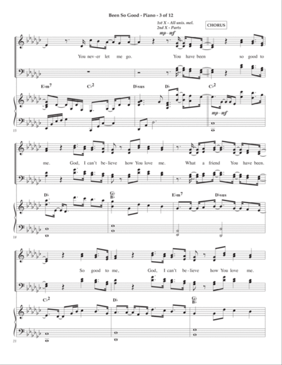 Been So Good Piano, Vocal, Guitar scores gallery preview page 3
