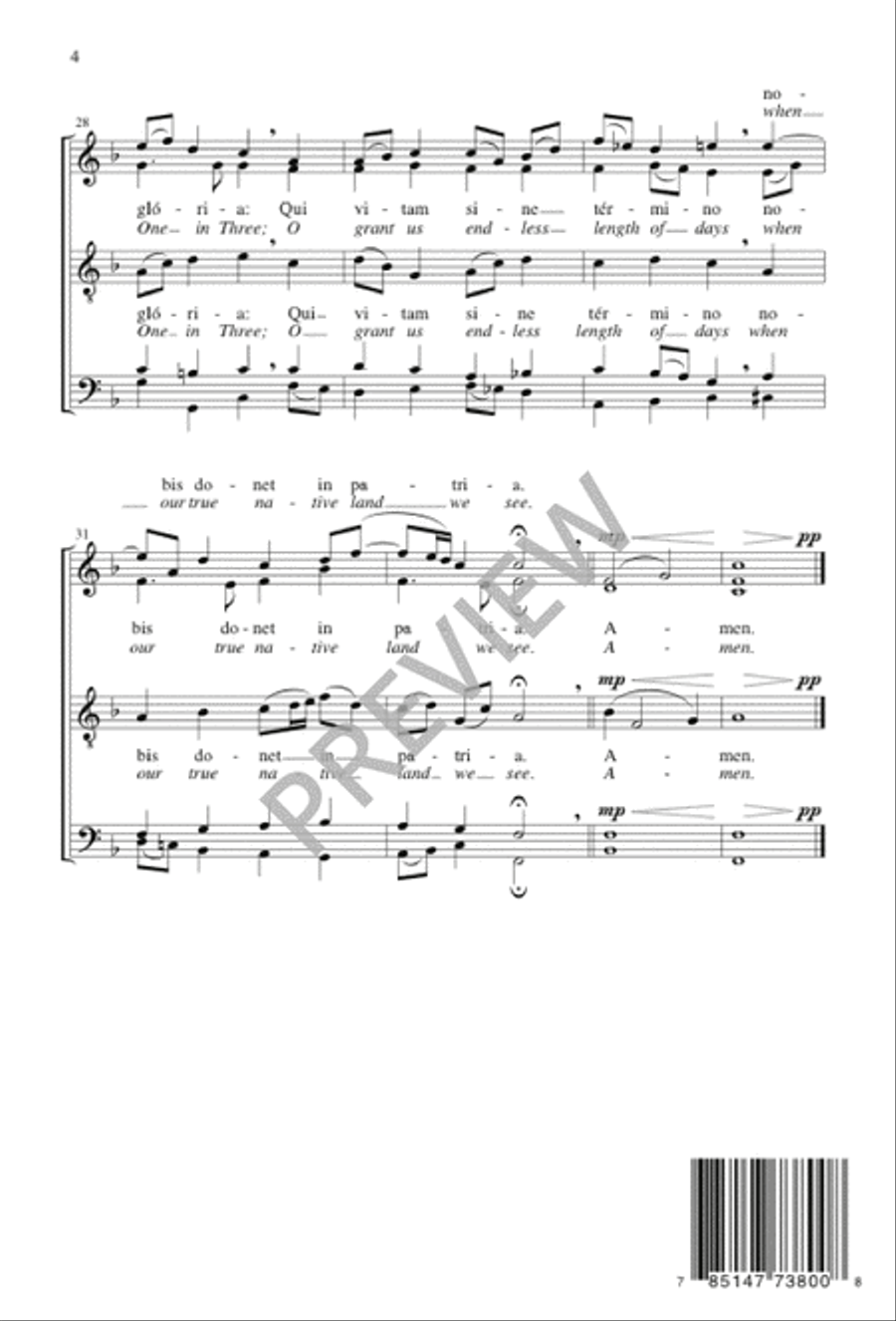 O Salutaris Hostia / O Saving Victim Choir scores gallery preview page 4