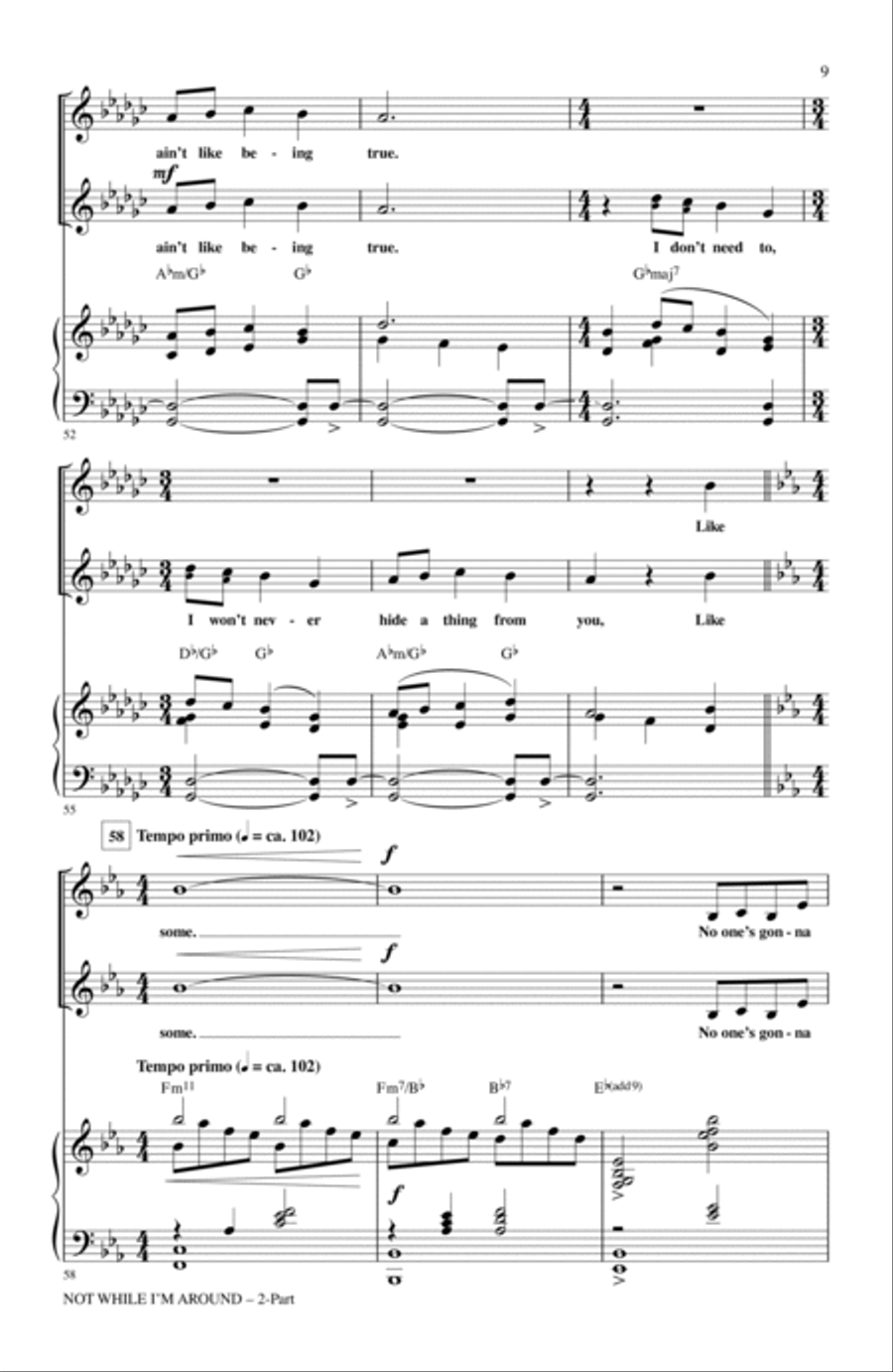 Not While I'm Around (from Sweeney Todd) (arr. Mark Brymer) 2-Part scores gallery preview page 7