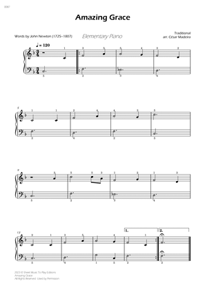 Amazing Grace - Elementary Piano (Full Score)
