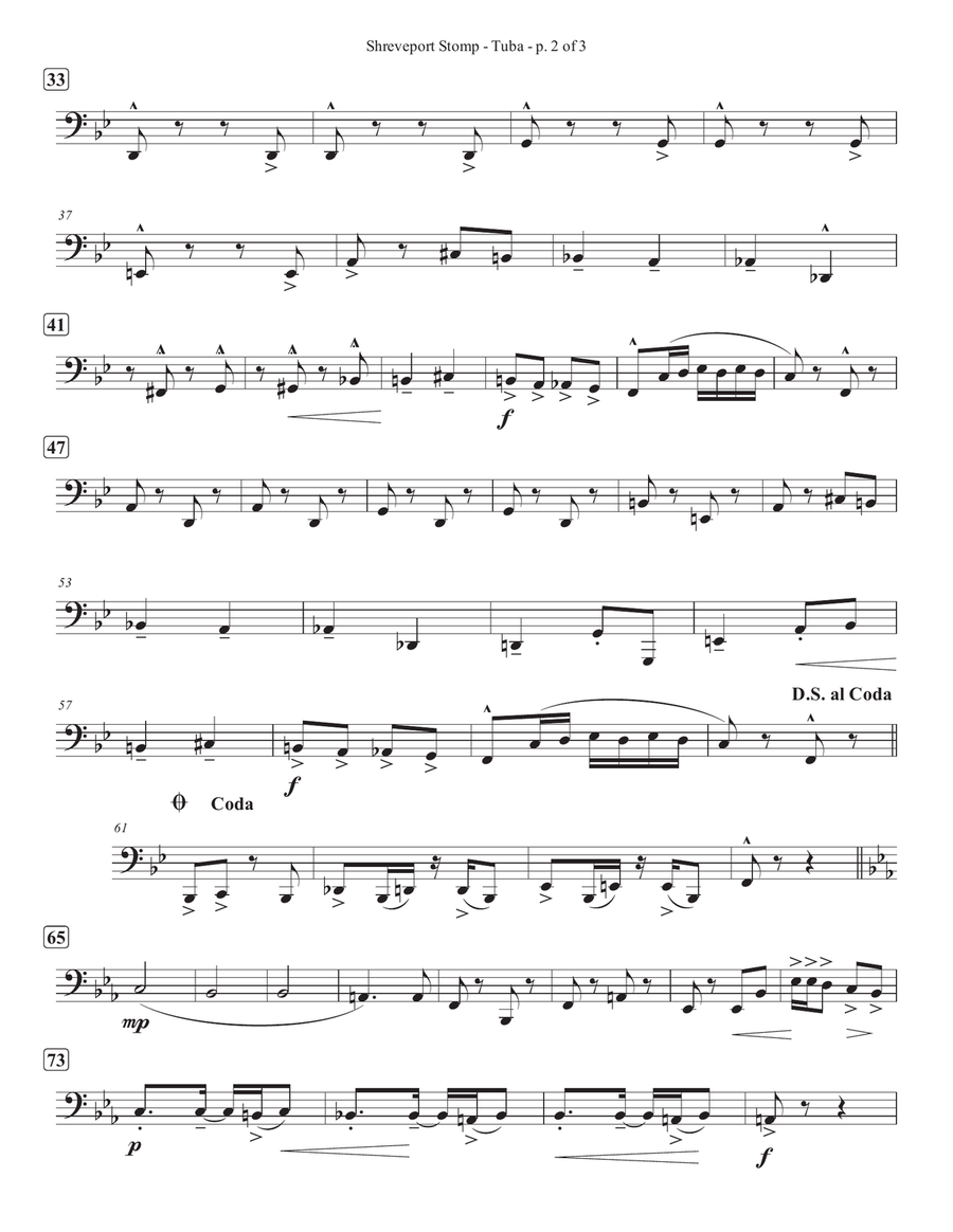 Shreveport Stomp - Tuba Brass Quintet scores gallery preview page 2
