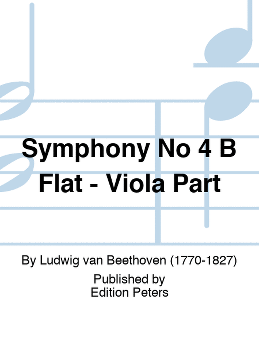 Symphony No 4 B Flat - Viola Part