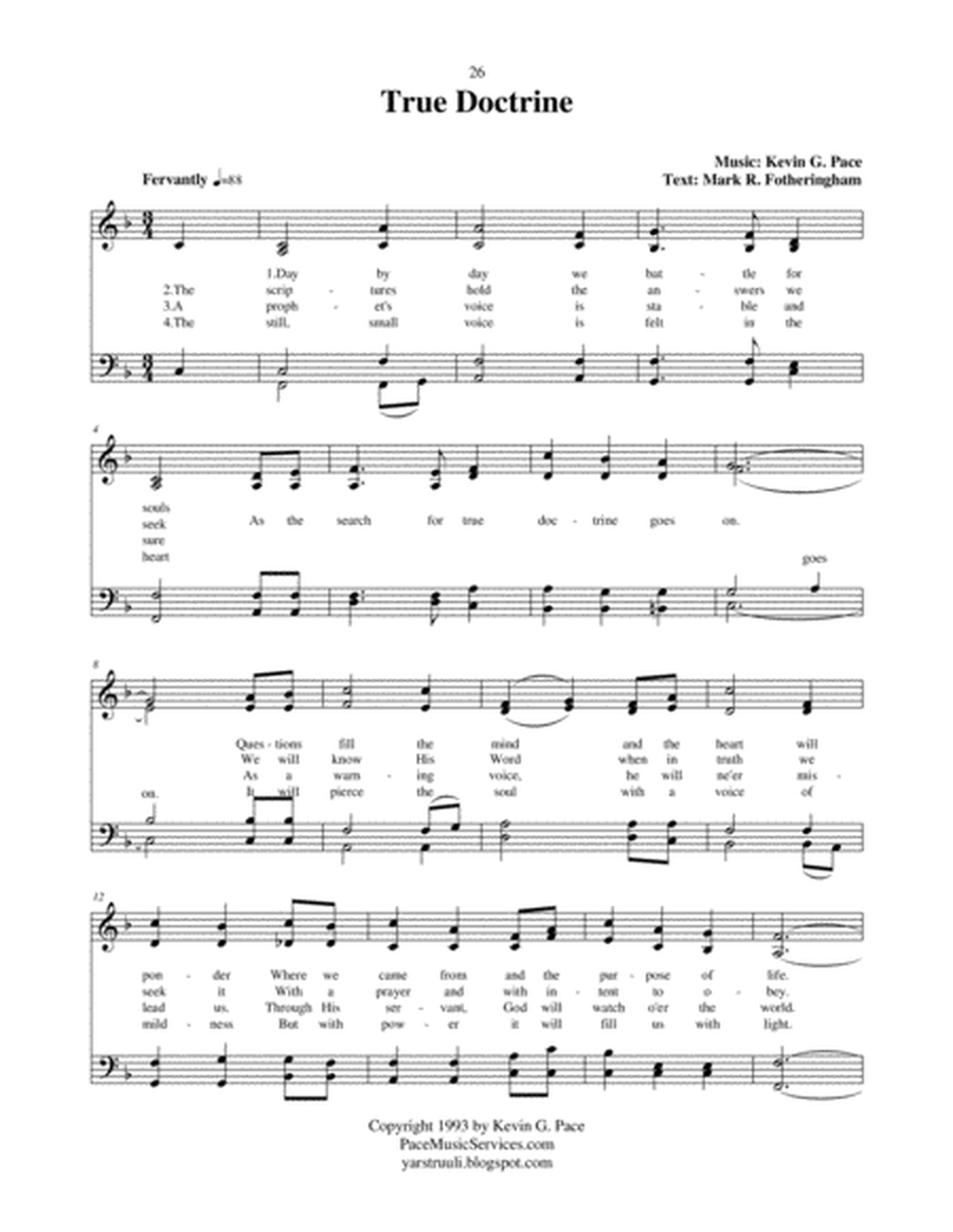 True Doctrine - an original hymn for SATB voices image number null
