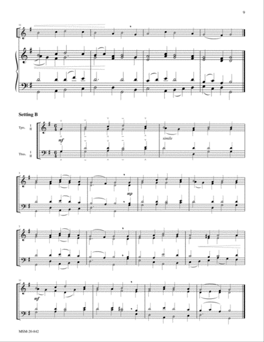 All Glory Be to God on High (Allein Gott in der Höh) Choir scores gallery preview page 2