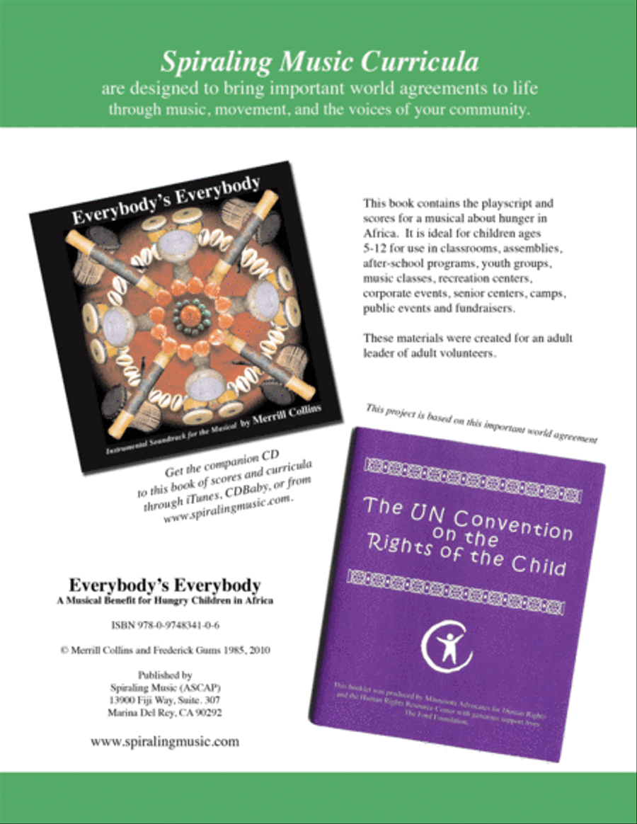 Everybody's Everybody: A musical benefit for hungry children in Africa Voice Solo scores gallery preview page 2