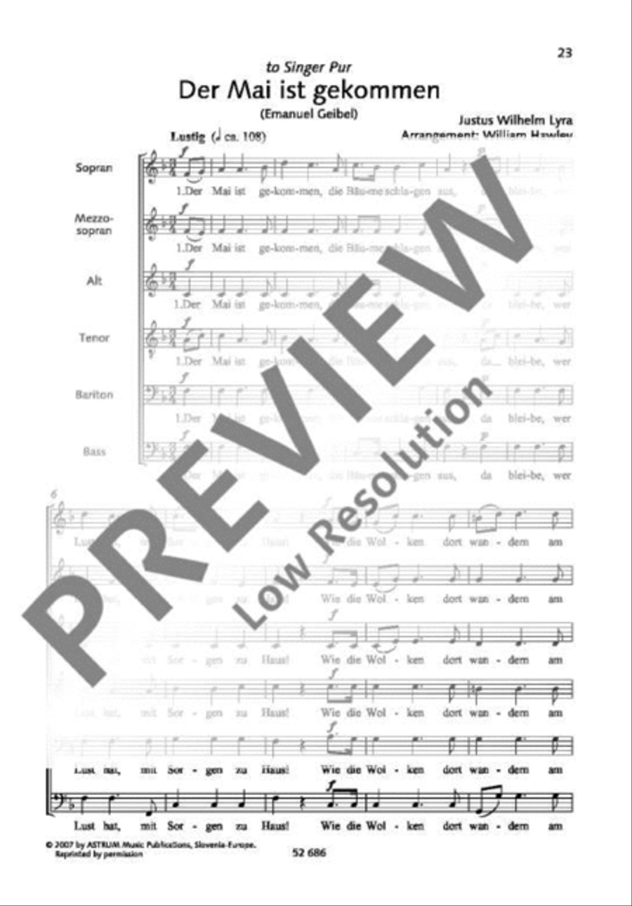 Der Mai ist gekommen Mixed Choir scores gallery preview page 2
