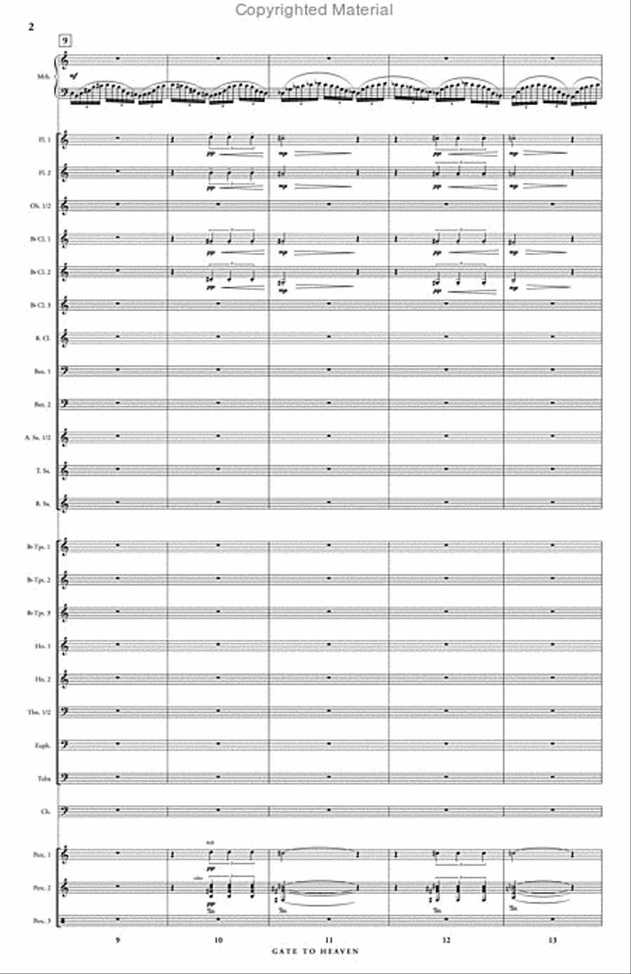 Gate to Heaven (wind ensemble score) Concert Band scores gallery preview page 3