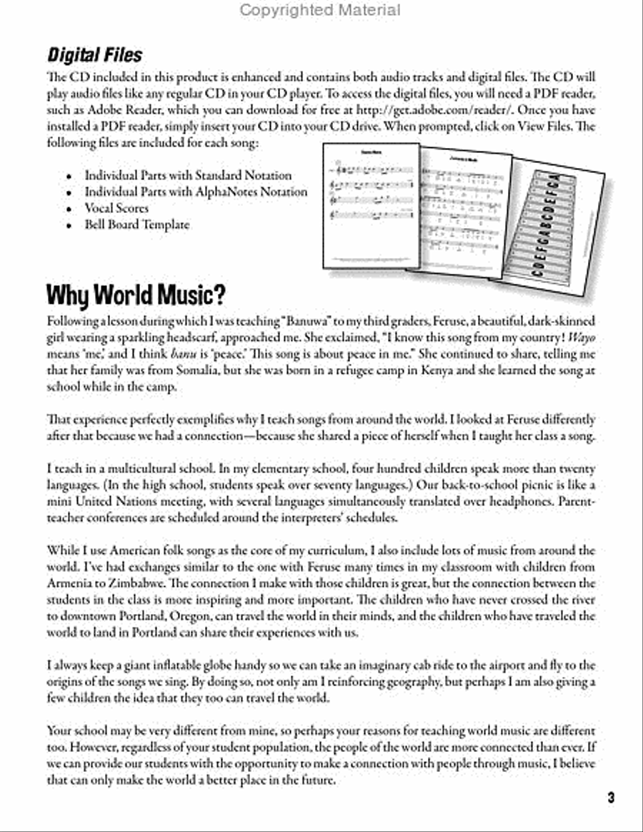 Sing and Play the Global Way Unison Choir scores gallery preview page 2