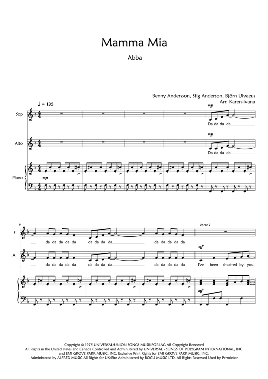 Mamma Mia SA scores gallery preview page 1