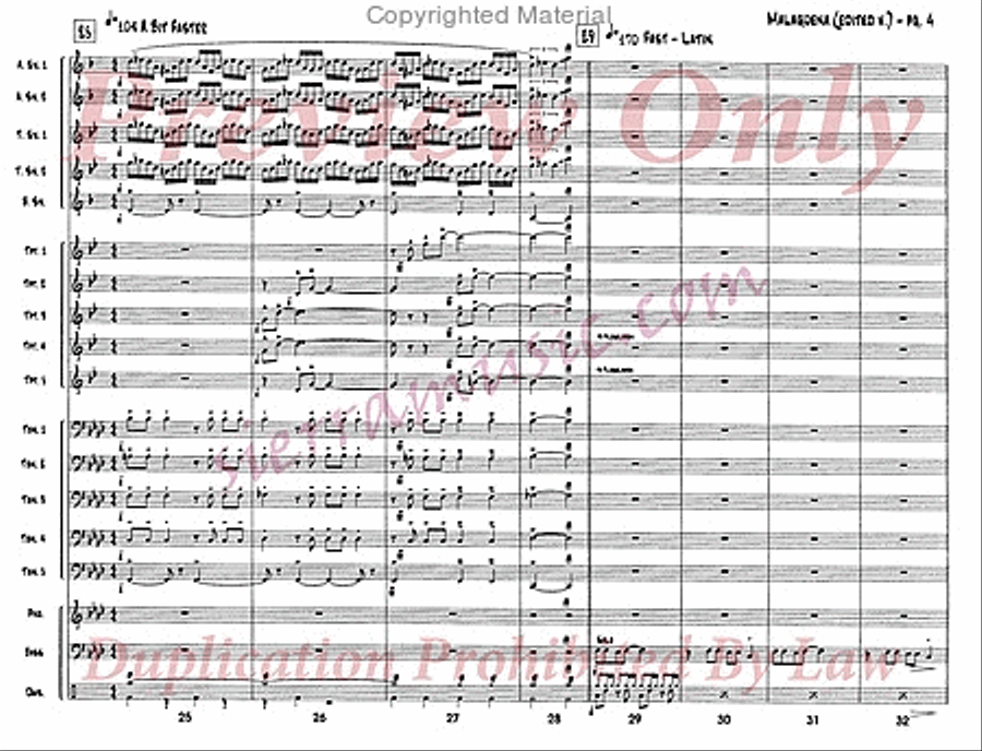 Malaguena Jazz Ensemble scores gallery preview page 5