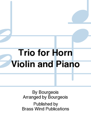 Book cover for Trio for Horn Violin and Piano