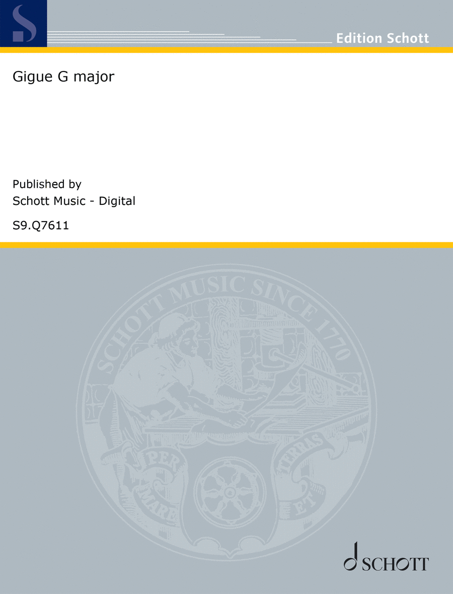 Gigue G major Piano Solo scores gallery preview page 1