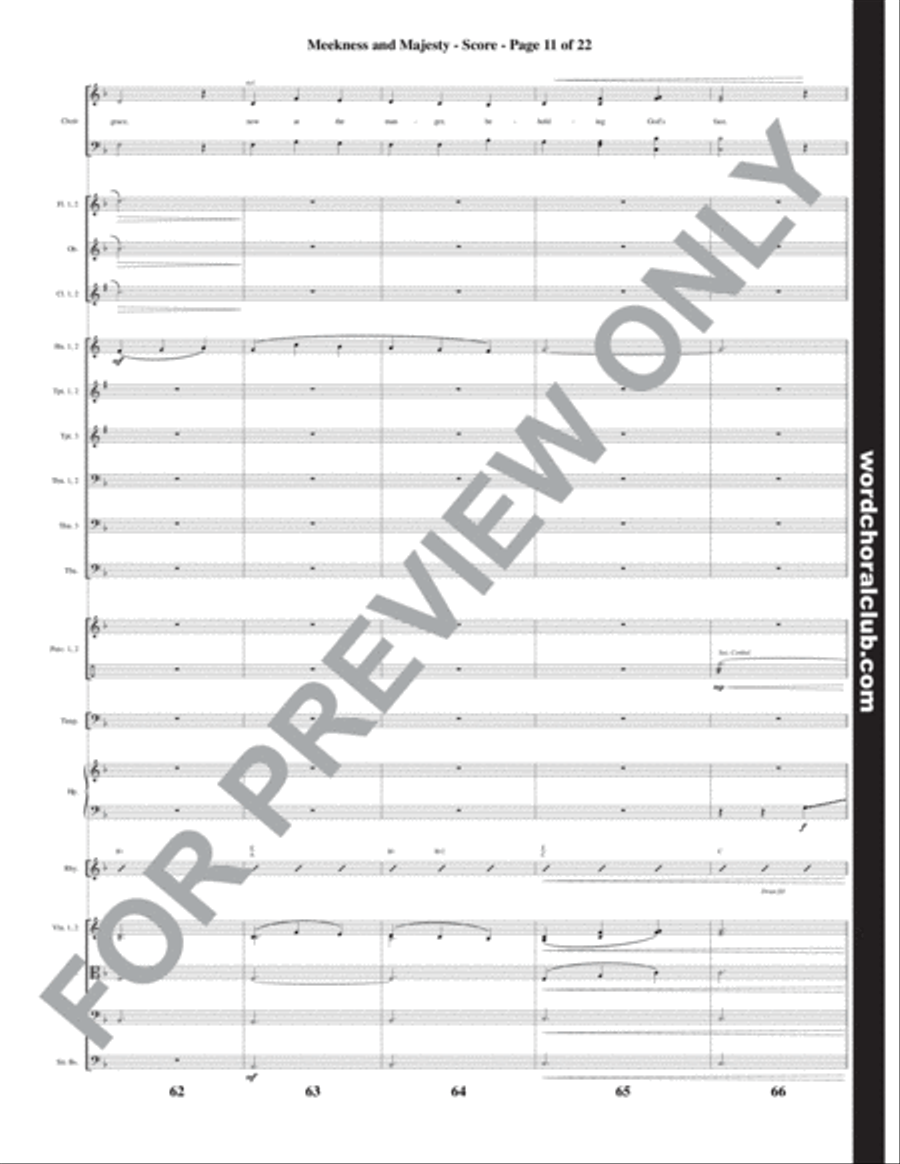 Meekness and Majesty - Orchestration Choir scores gallery preview page 12