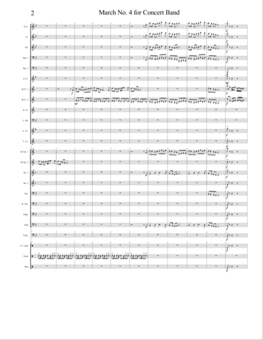 March No. 4 for Concert Band Concert Band scores gallery preview page 2