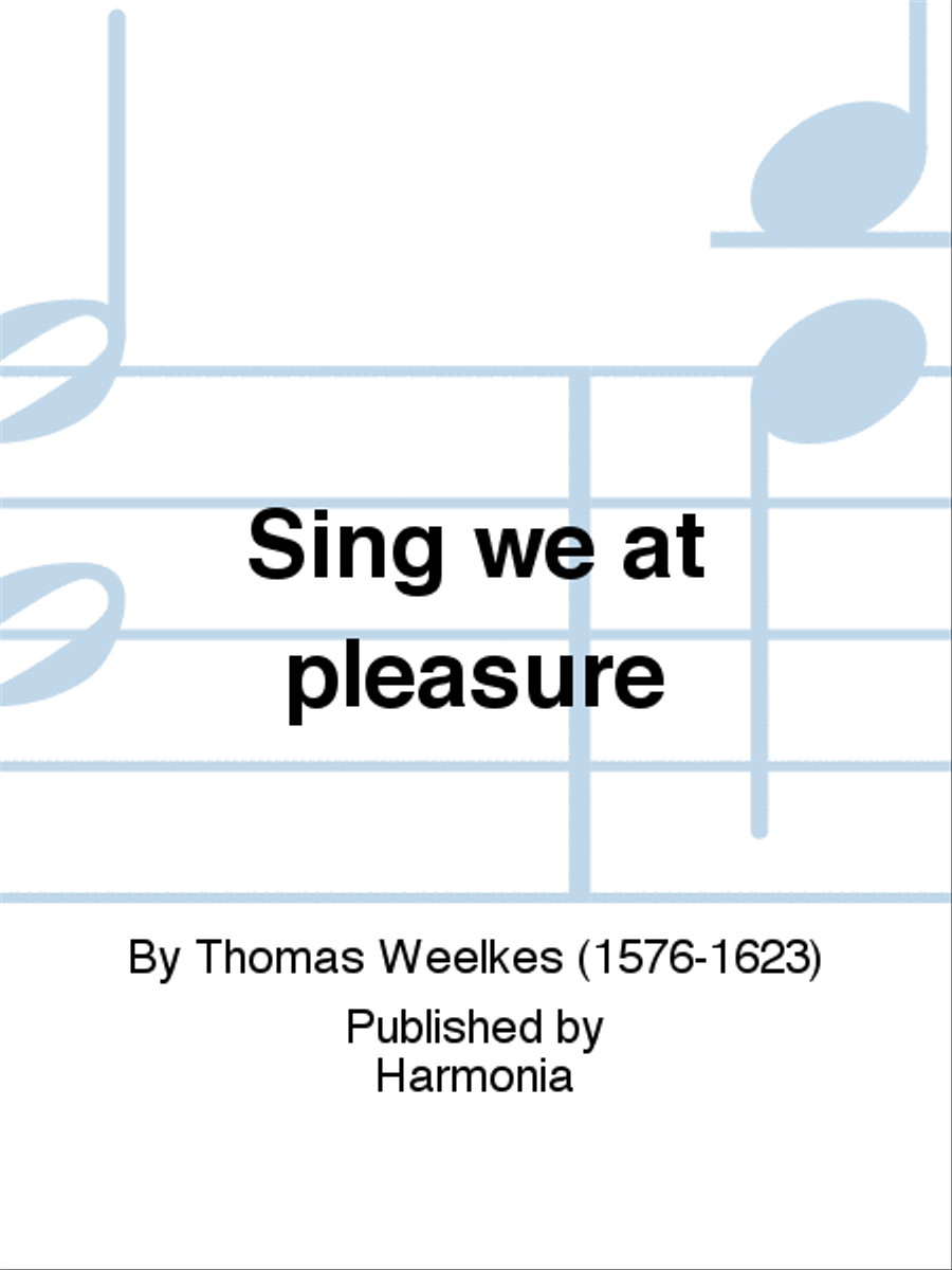 Sing we at pleasure 4-Part scores gallery preview page 1