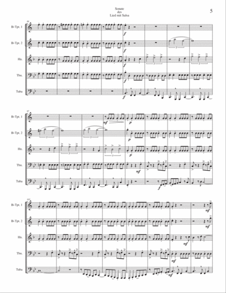 Sonate des Lied mit Salsa