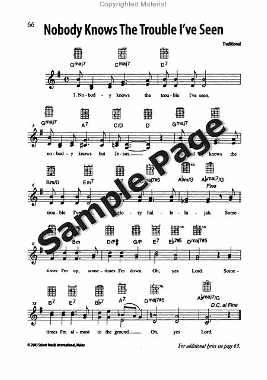 Best of Spirituals & Gospels Acoustic Guitar scores gallery preview page 67
