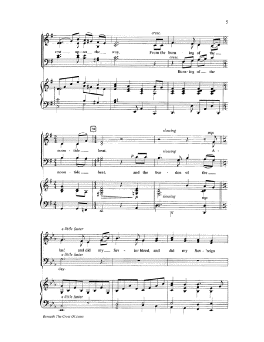 Beneath the Cross of Jesus 4-Part scores gallery preview page 5