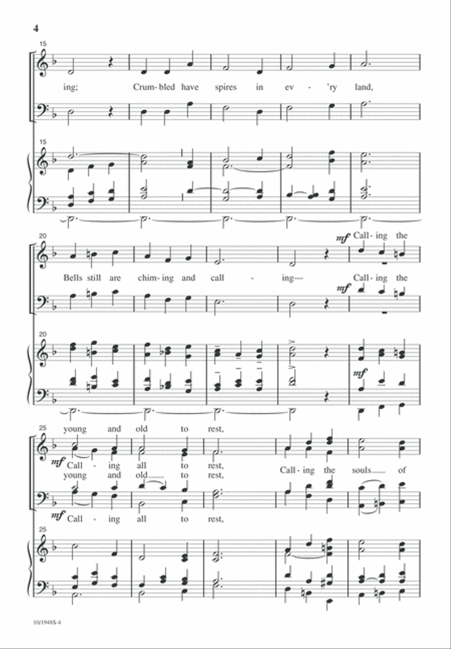 Built on a Rock, the Church Shall Stand 4-Part scores gallery preview page 4