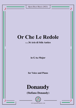 Donaudy-Or Che Le Redole,in G flat Major