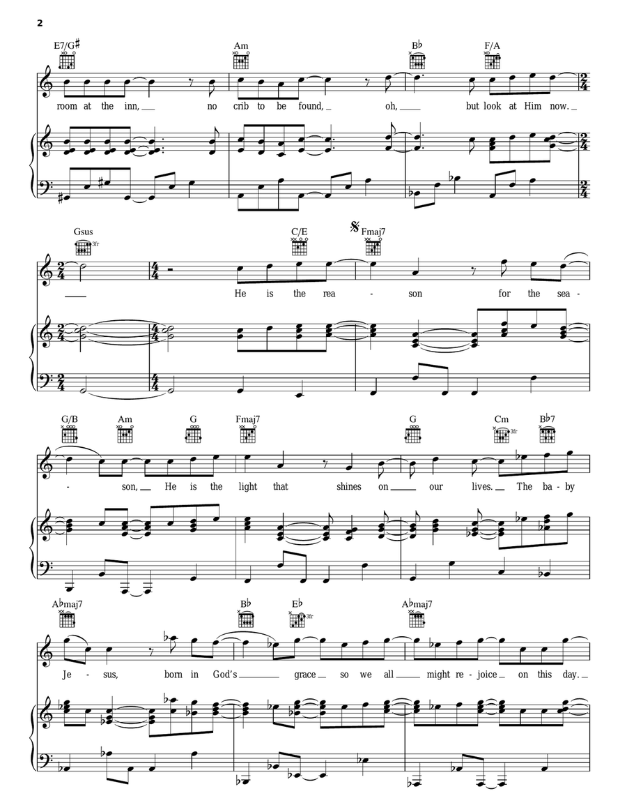 A Reason For The Season A Reason For The Season Piano, Vocal, Guitar scores gallery preview page 2