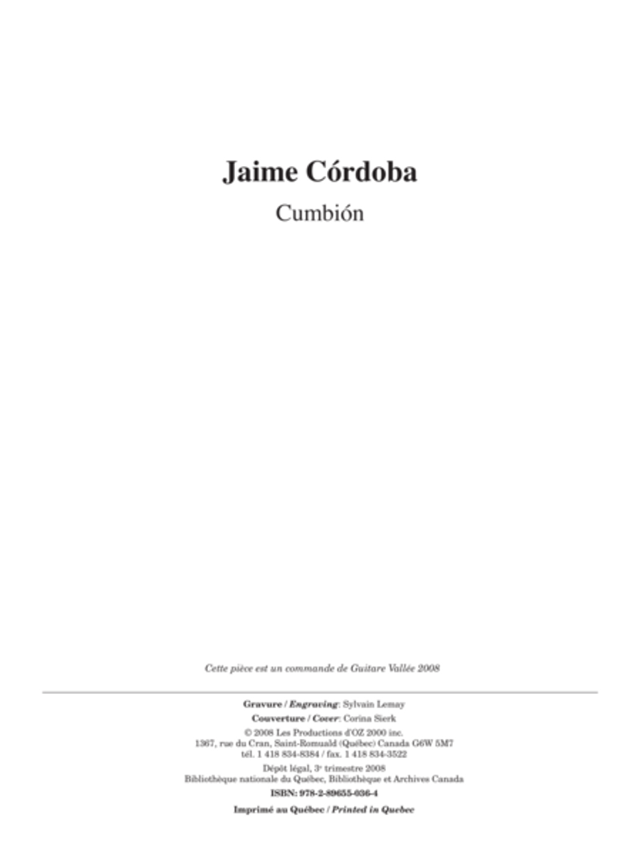 Cumbión Cumbión Guitar Ensemble scores gallery preview page 1