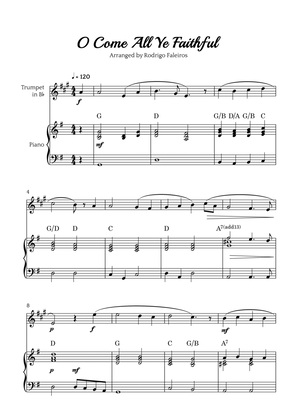O Come All Ye Faithful (for trumpet in Bb and piano accompaniment)