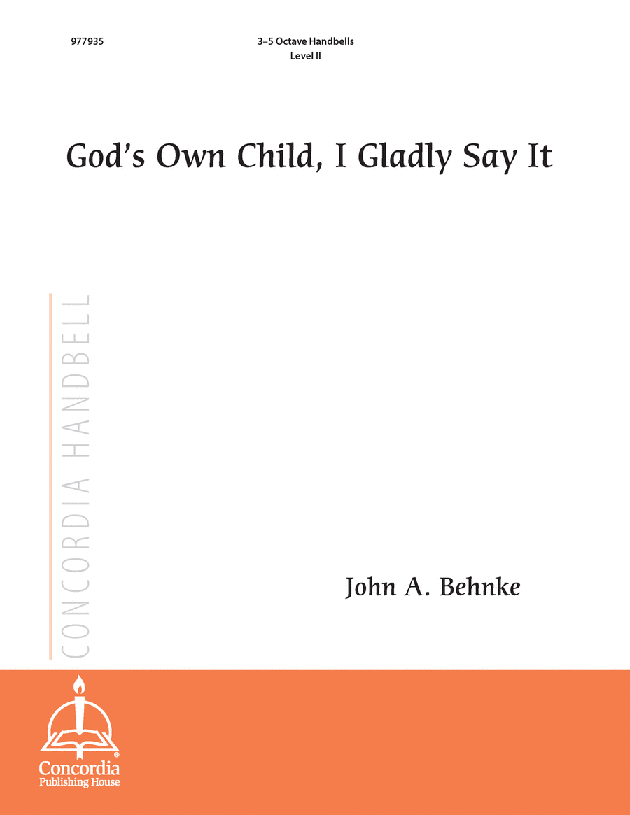 God's Own Child, I Gladly Say It Handbell Choir scores gallery preview page 1