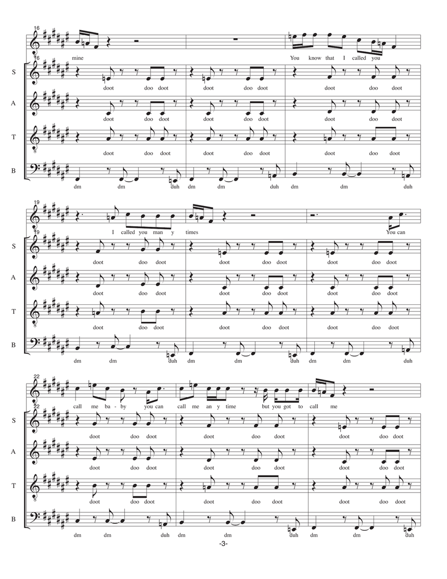 Give Me One Reason Give Me One Reason 4-Part scores gallery preview page 3