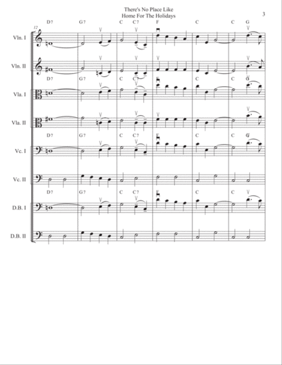 (There's No Place Like) Home For The Holidays Bass Voice scores gallery preview page 3
