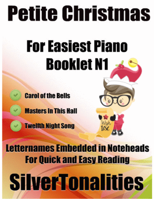 Book cover for Petite Christmas for Easiest Piano Booklet N1