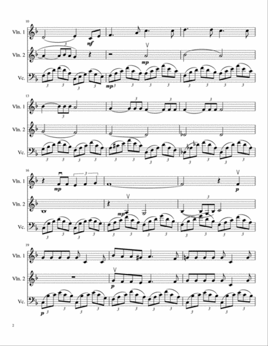 What A Wonderful World String Trio scores gallery preview page 3