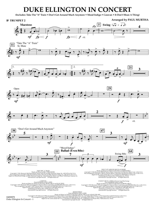Book cover for Duke Ellington in Concert - Bb Trumpet 2