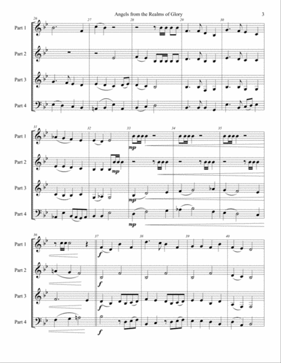 Angels from the Realms of Glory/ Lord, Dismiss Us with Your Blessing Full Orchestra scores gallery preview page 6