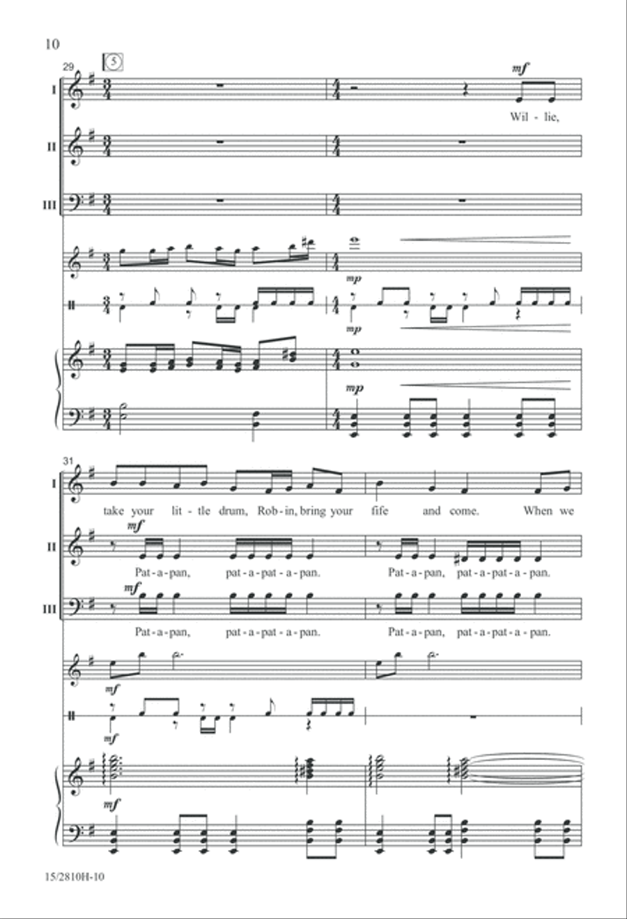 He Is Born with Pat-a-pan 3-Part scores gallery preview page 11