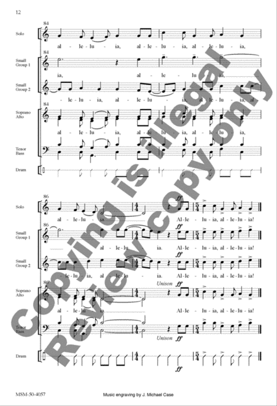 Psalm 118: Alleluia, This Is the Day! 4-Part scores gallery preview page 12