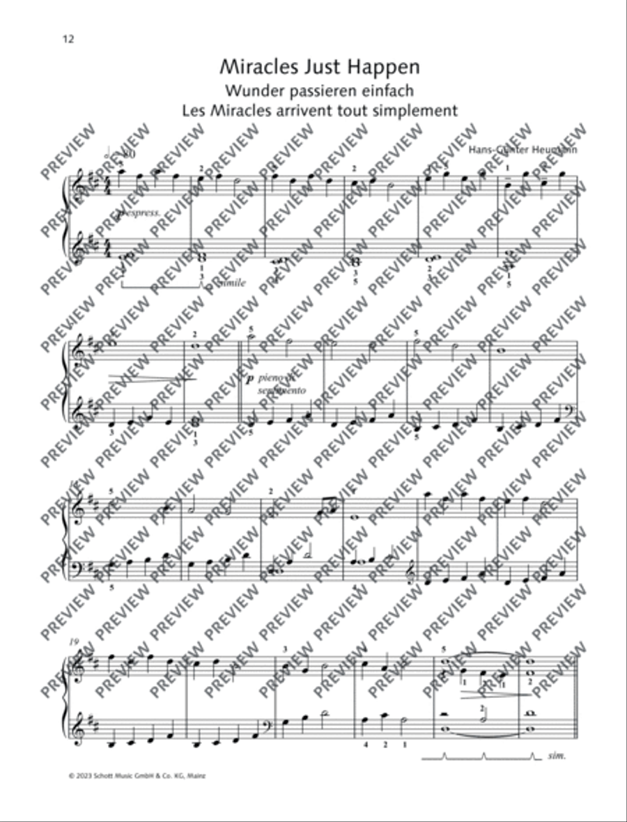 Miracles Just Happen Piano Solo scores gallery preview page 2