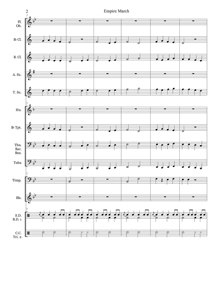 Empire March Concert Band scores gallery preview page 2