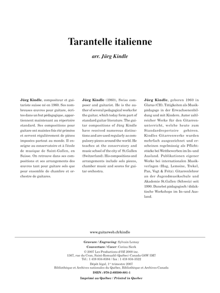 Musique facile pour 4 guitares - Italie (Tarantelle italienne)