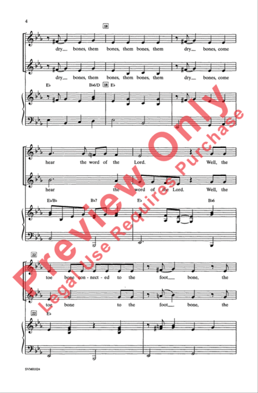 Dry Bones Dry Bones 2-Part scores gallery preview page 4