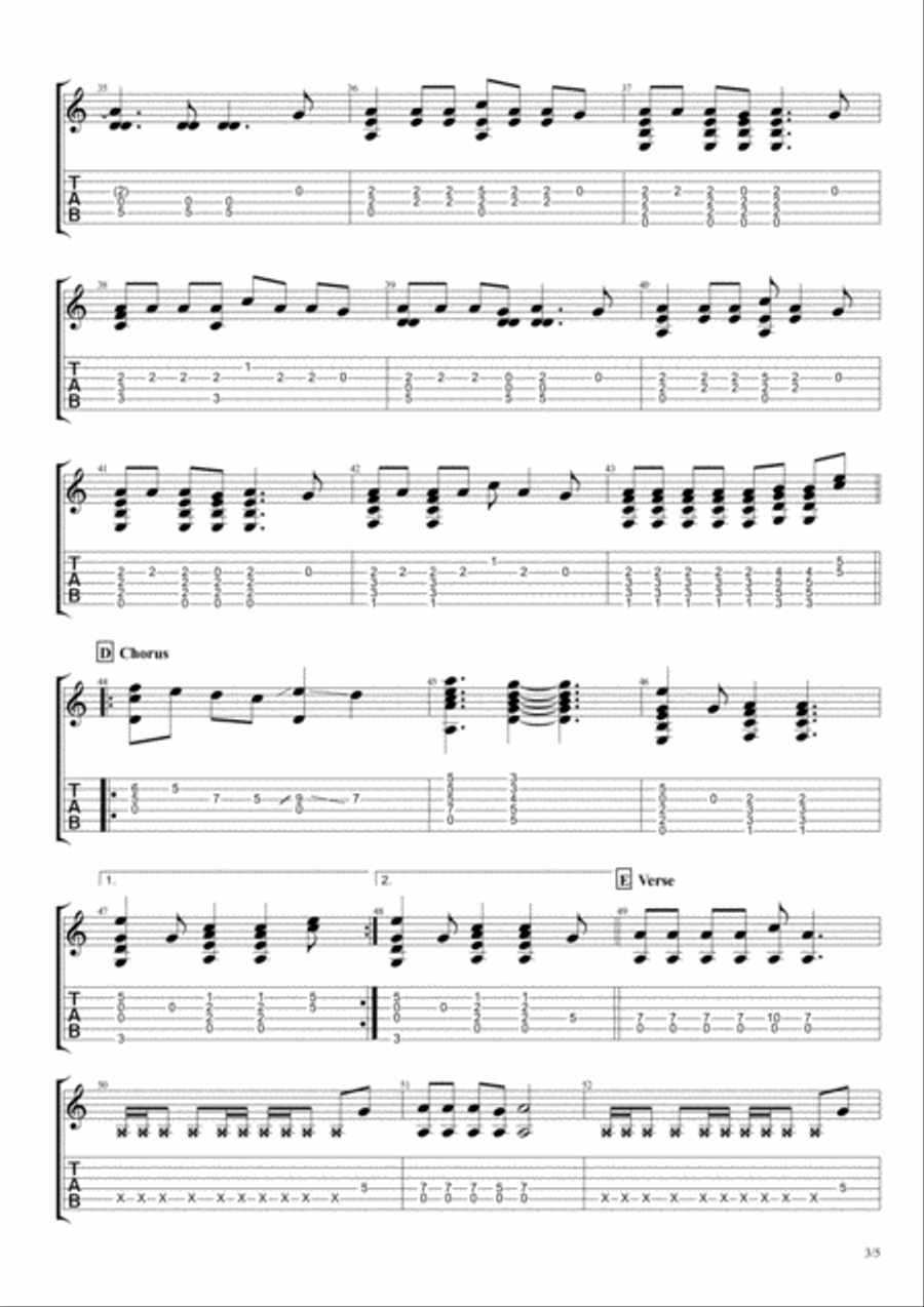 Rock The Casbah Rock The Casbah Guitar Tablature scores gallery preview page 3