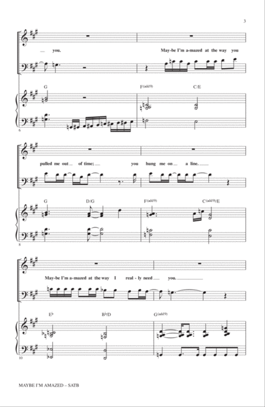 Maybe I'm Amazed 4-Part scores gallery preview page 2