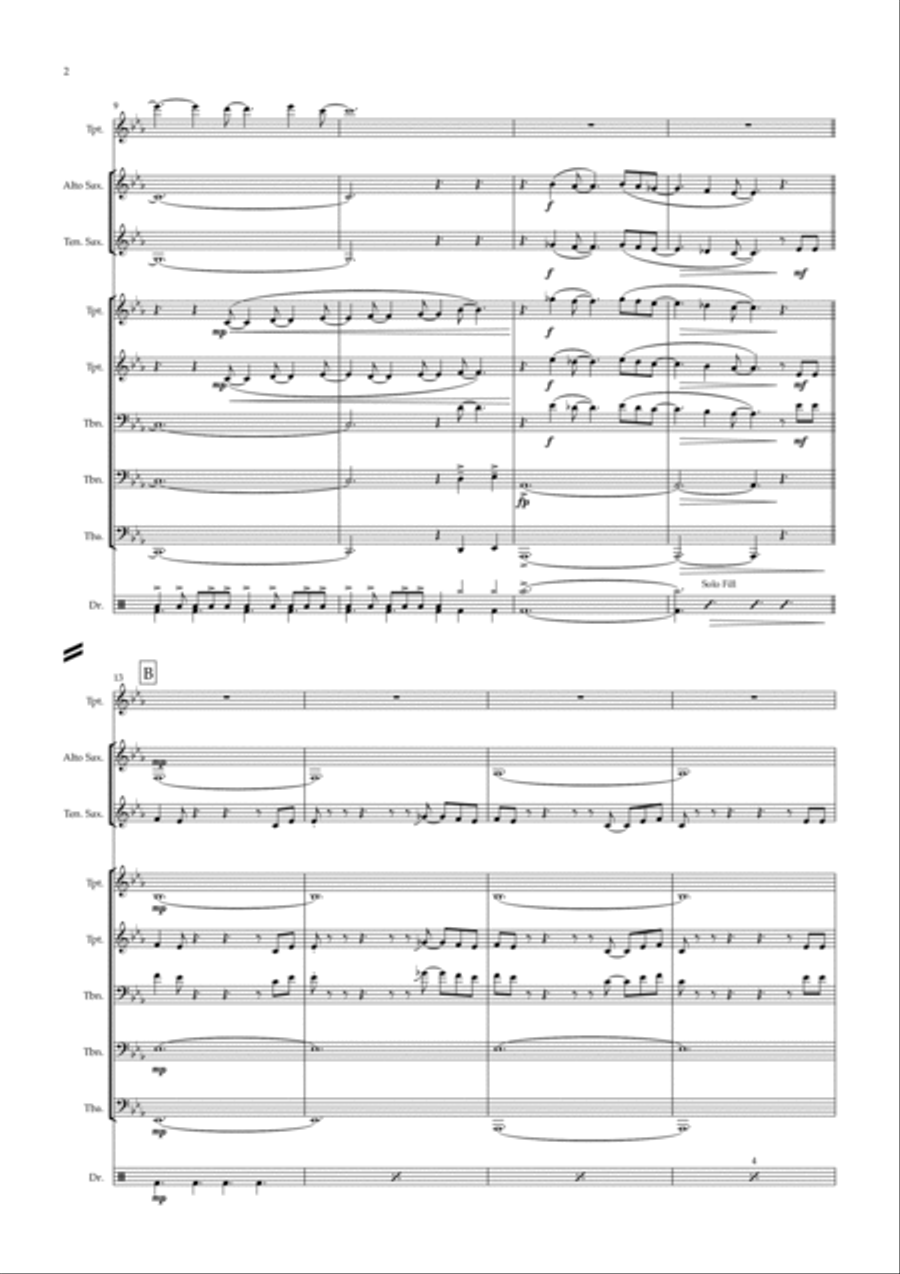 Into The Unknown Jazz Ensemble scores gallery preview page 2