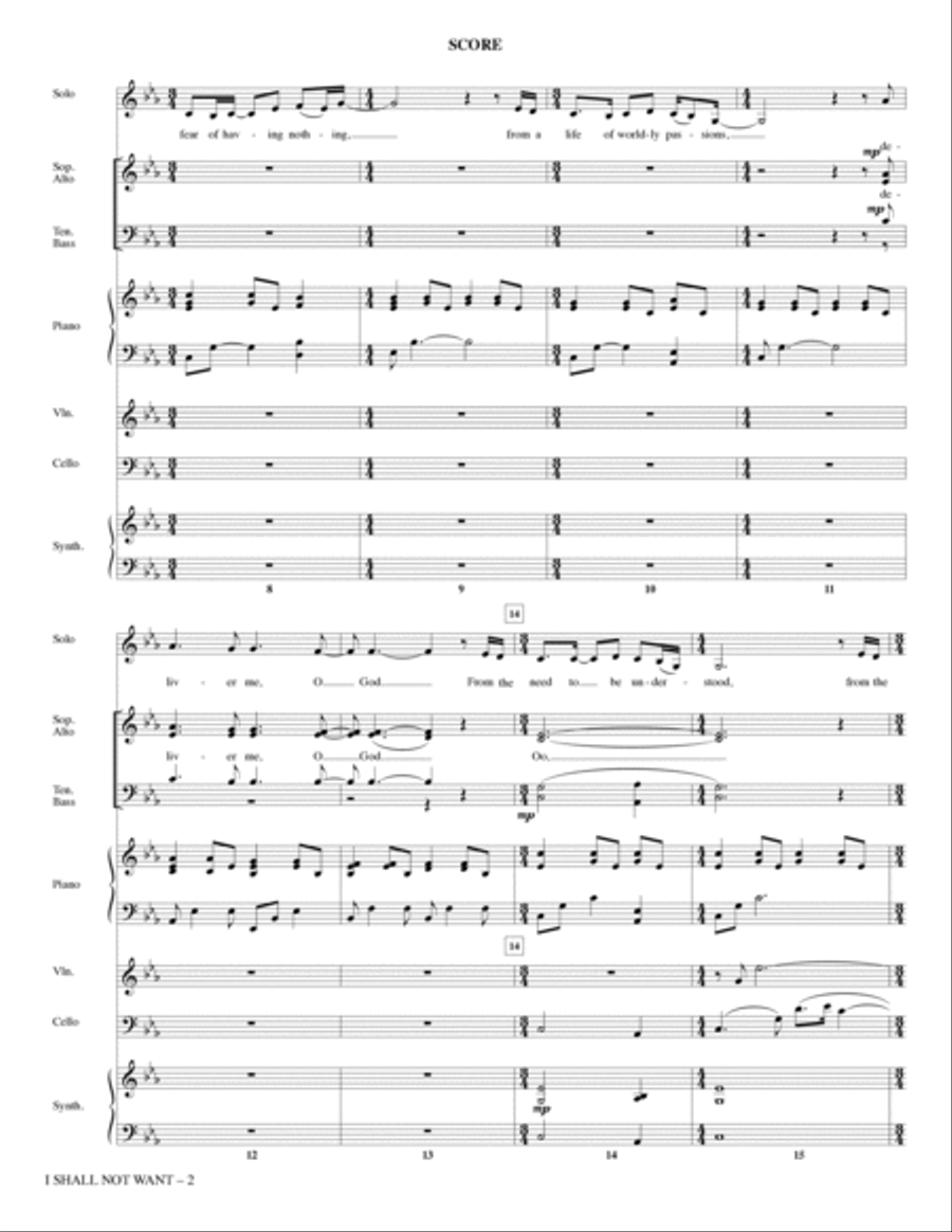I Shall Not Want - Full Score Choir scores gallery preview page 2