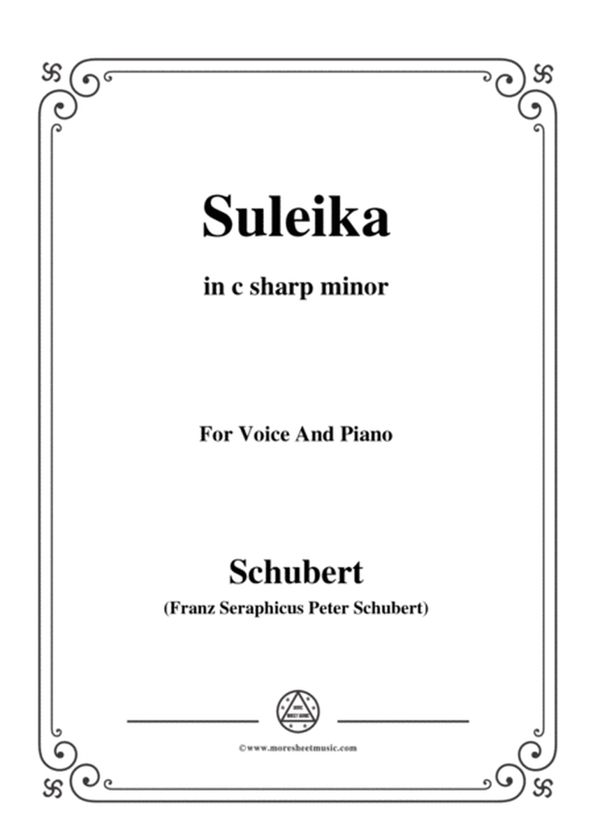 Schubert-Suleika(Suleika I),Op.14 No.1,in c sharp minor,for Voice&Piano image number null