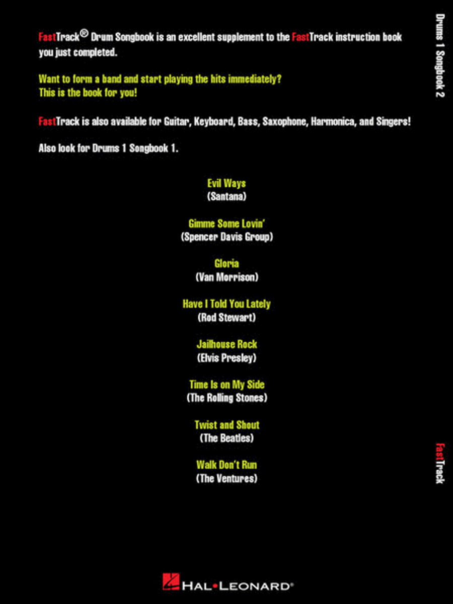 FastTrack Drums Songbook 2 – Level 1