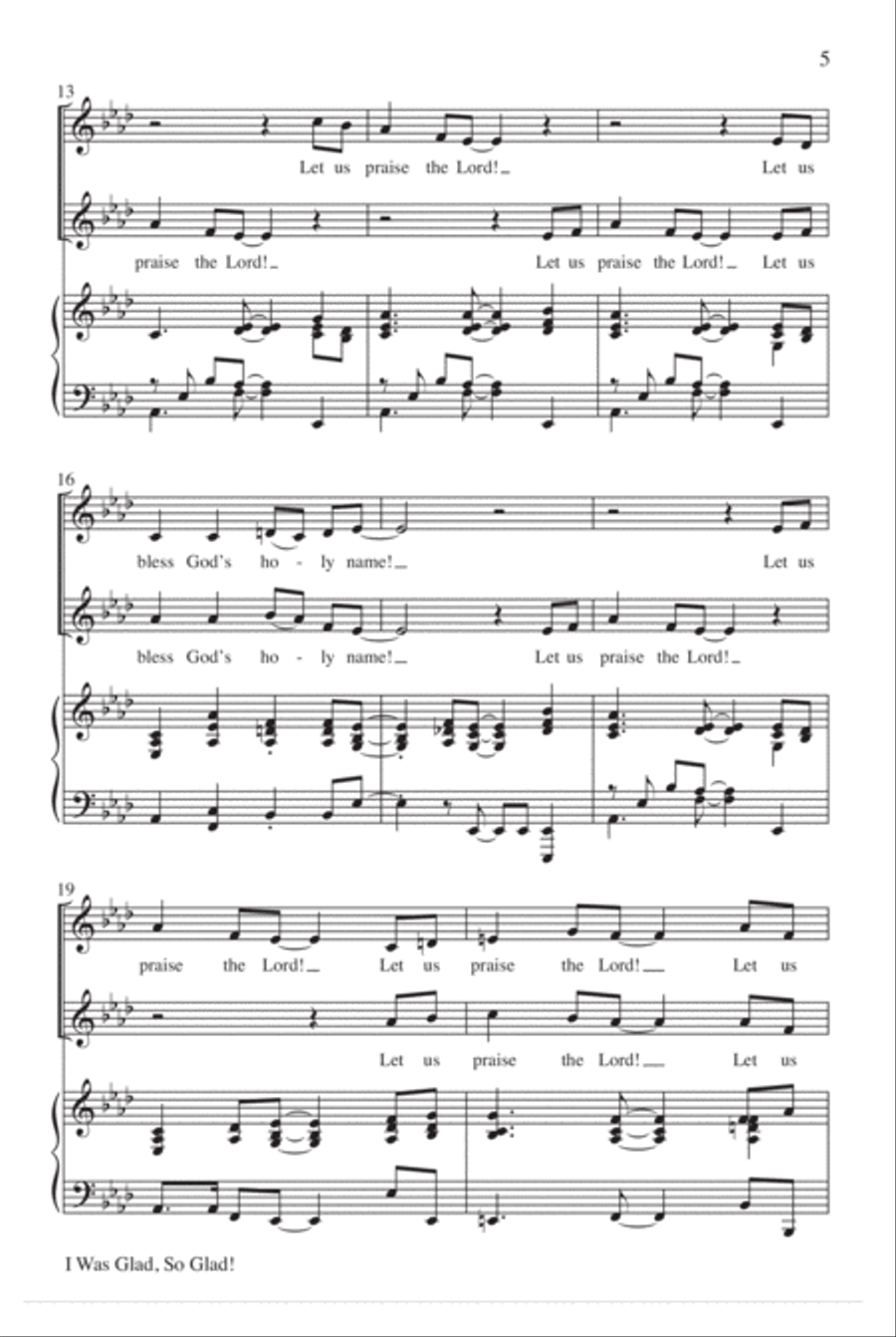 I Was Glad, So Glad! I Was Glad, So Glad! 2-Part scores gallery preview page 6