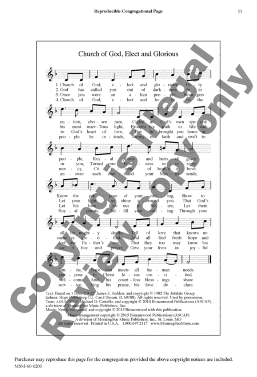 Church of God, Elect and Glorious 4-Part scores gallery preview page 10