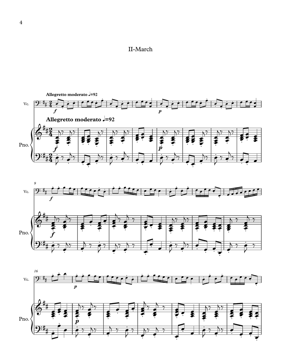 Two Dances for Cello and Piano Piano scores gallery preview page 4