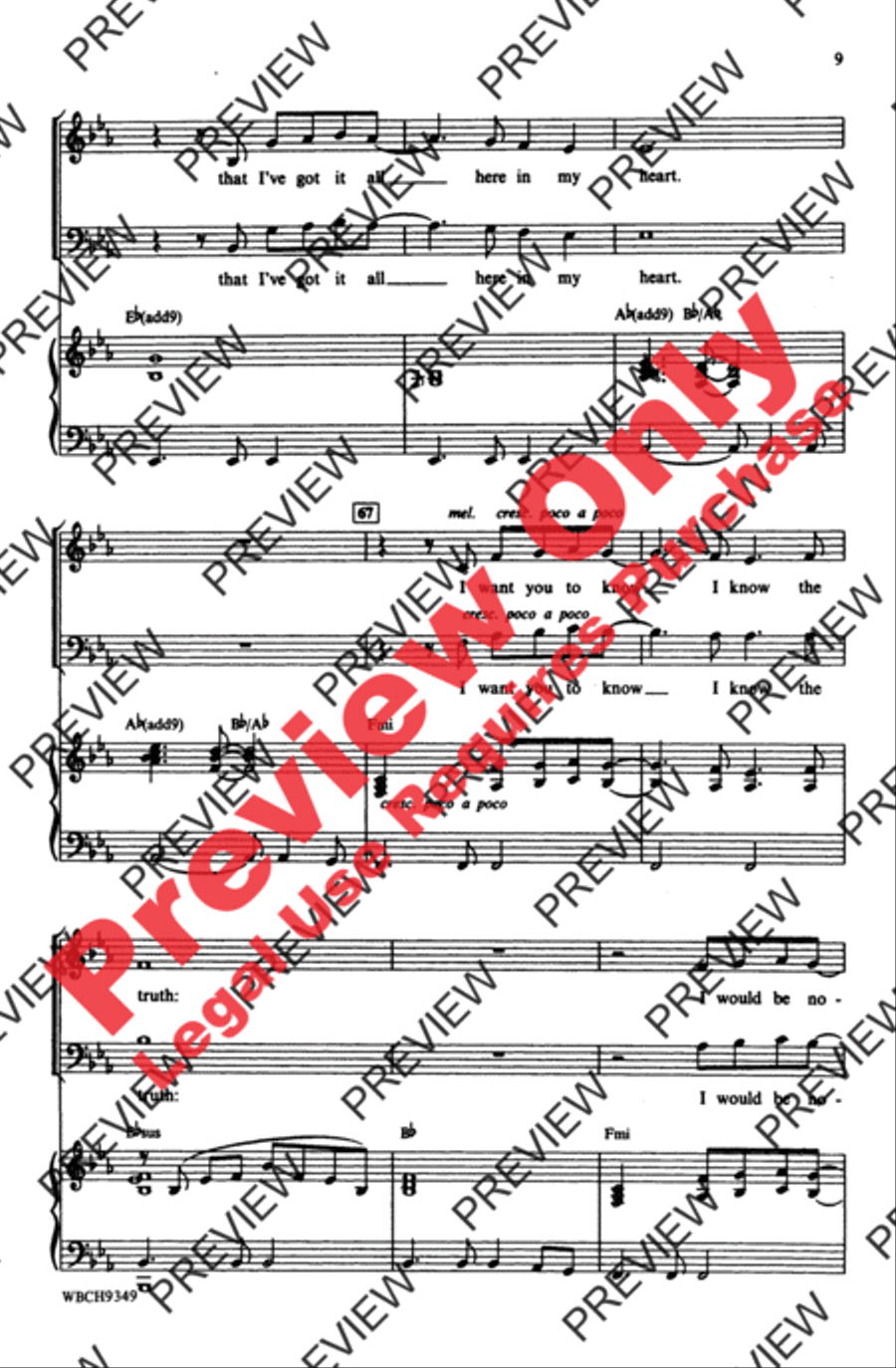 The Wind Beneath My Wings 4-Part scores gallery preview page 9
